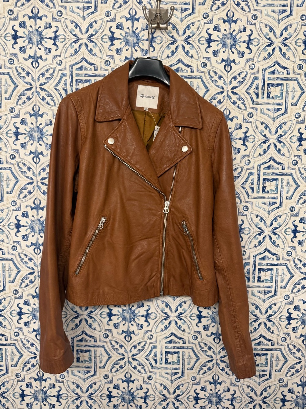 Madewell The Washed Leather Motorcycle Jacket NWT